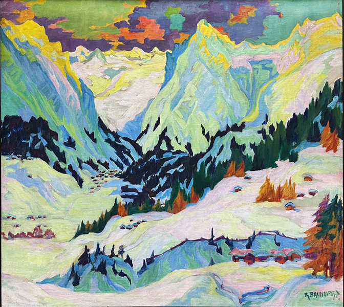 Philipp Bauknecht (1884-1933)Hochwinter (Monbiel mit Silvretta-Gletscher)